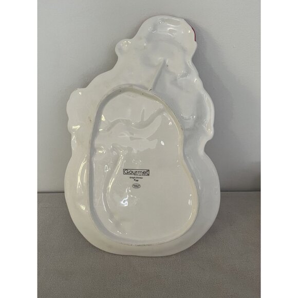 Kringle By Fitz And Floyd Santa Claus Polka Dot Ceramic Serving Plate - Picture 7 of 8